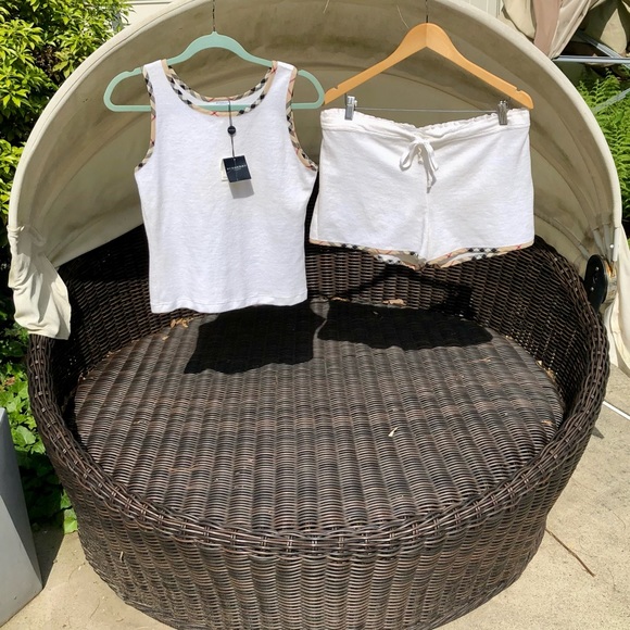 🔥SOLD🔥NWT Burberry Tank/Short Set wNova Check Vintage RARE Tank M Shorts L - Picture 5 of 13